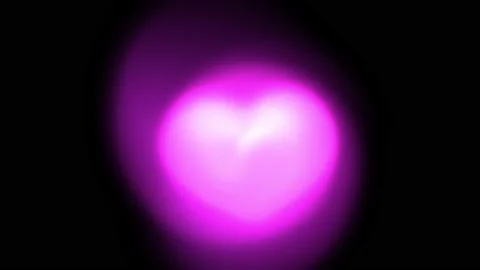 Shiny growing pink white gradient heart shapes on black background. Stock Footage 237898295