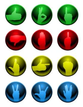 Shiny hands Stock Illustration