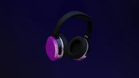 Shiny headphones 스톡 동영상 144862499