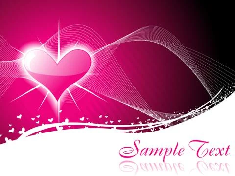 Shiny heart background Stock Illustration