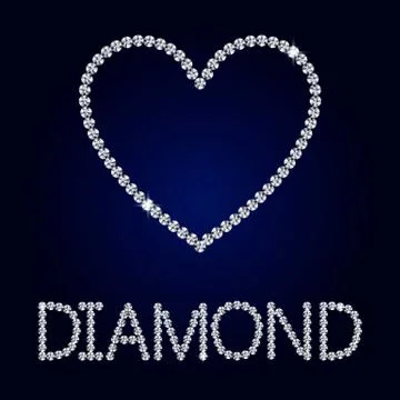 Shiny heart diamond Stock Illustration