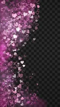 Shiny heart light effect with gradient glow and pink beams Stockillustratie