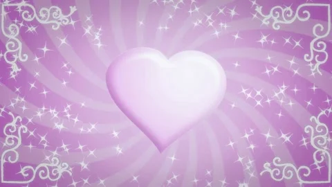 Shiny heart on a light purple background. Video stock 335707295