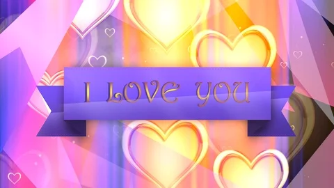 Shiny heart. Valentines Day. Background with a red hearts 스톡 동영상 101028880