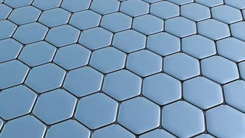 Shiny Hex Floor Illustrazione stock
