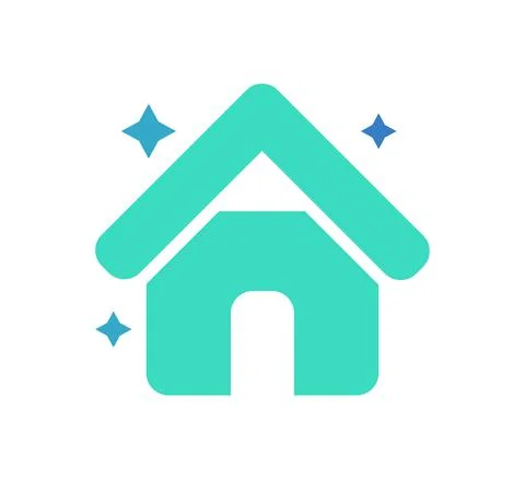 Shiny house logo vector design template Stock Illustration