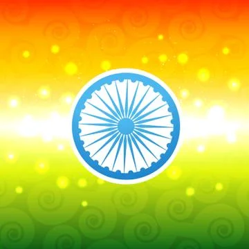 Shiny indian flag Stock Illustration