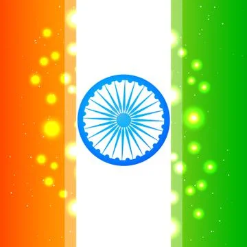 Shiny indian flag Stock Illustration
