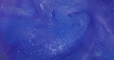 Shiny ink blue glitter splash acrylic cloud bokeh Stock Footage 318120966