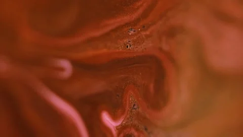 Shiny ink drip paint spill red liquid blend flow Stock Footage 314113176