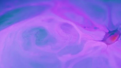 Shiny ink flow paint liquid pink purple blend art Video stock 278182297