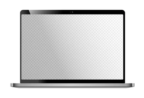 Shiny laptop computer mockup with copy space on screen Illustrazione stock