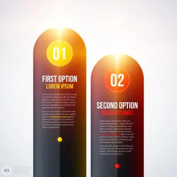 Shiny layout with two vertical options. EPS10 Stock Illustration