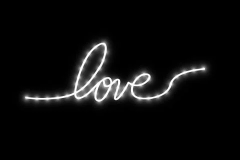 Shiny LED strip in the shape of a heart on a transparent background Stock Illustration