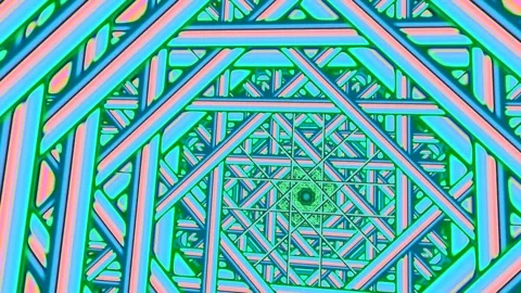 Shiny Light Green Sky Matrix Spinning Motion Background Stock Footage 274161578