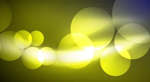 Shiny Light Neon Bubble Circles. Vector illustration For Wallpaper, Banner Illustrazione stock