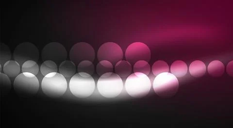 Shiny Light Neon Bubble Circles. Vector illustration For Wallpaper, Banner Illustrazione stock