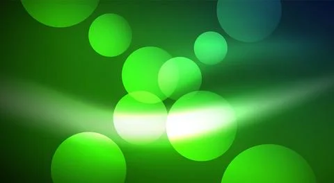 Shiny Light Neon Bubble Circles. Vector illustration For Wallpaper, Banner Illustrazione stock