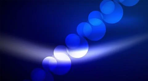 Shiny Light Neon Bubble Circles. Vector illustration For Wallpaper, Banner Illustrazione stock