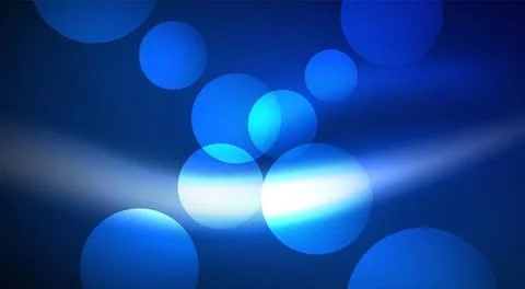 Shiny Light Neon Bubble Circles. Vector illustration For Wallpaper, Banner Stock Illustration