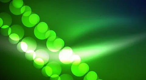 Shiny Light Neon Bubble Circles. Vector illustration For Wallpaper, Banner Illustrazione stock