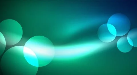 Shiny Light Neon Bubble Circles. Vector illustration For Wallpaper, Banner Illustrazione stock