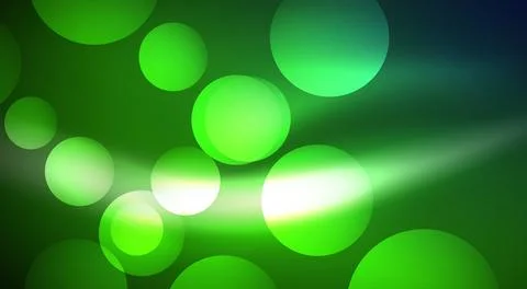 Shiny Light Neon Bubble Circles. Vector illustration For Wallpaper, Banner Illustrazione stock