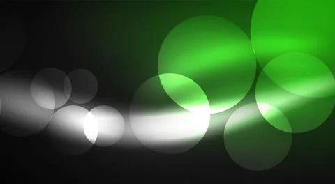 Shiny Light Neon Bubble Circles. Vector illustration For Wallpaper, Banner 스톡 일러스트