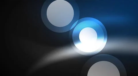 Shiny Light Neon Bubble Circles. Vector illustration For Wallpaper, Banner Illustrazione stock
