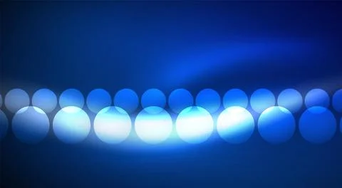 Shiny Light Neon Bubble Circles. Vector illustration For Wallpaper, Banner Illustrazione stock
