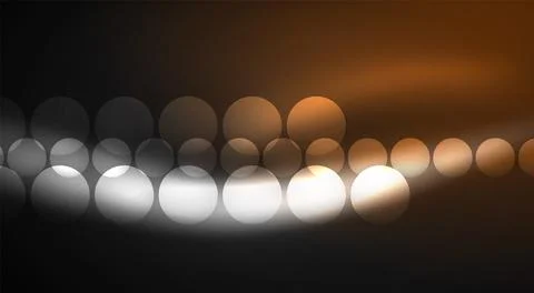 Shiny Light Neon Bubble Circles. Vector illustration For Wallpaper, Banner Stock Illustration