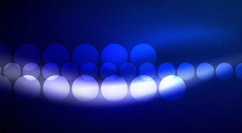 Shiny Light Neon Bubble Circles. Vector illustration For Wallpaper, Banner Illustrazione stock