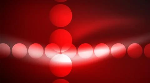 Shiny Light Neon Bubble Circles. Vector illustration For Wallpaper, Banner Illustrazione stock