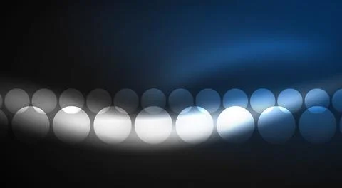Shiny Light Neon Bubble Circles. Vector illustration For Wallpaper, Banner Illustrazione stock
