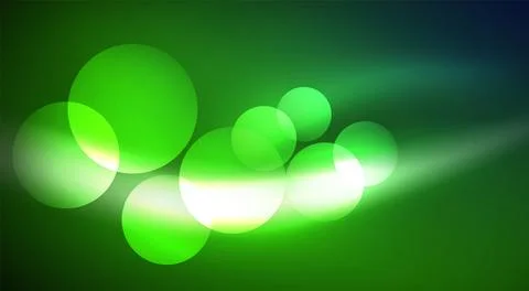 Shiny Light Neon Bubble Circles. Vector illustration For Wallpaper, Banner 스톡 일러스트