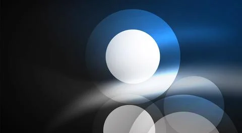 Shiny Light Neon Bubble Circles. Vector illustration For Wallpaper, Banner Stock Illustration
