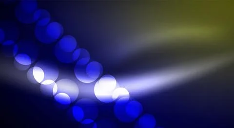 Shiny Light Neon Bubble Circles. Vector illustration For Wallpaper, Banner 스톡 일러스트