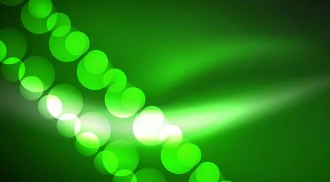 Shiny Light Neon Bubble Circles. Vector illustration For Wallpaper, Banner Illustrazione stock