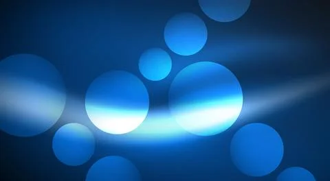 Shiny Light Neon Bubble Circles. Vector illustration For Wallpaper, Banner Illustrazione stock