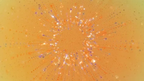 Shiny light particles moving fast on yellow, orange colored background. Stock Footage 107428014