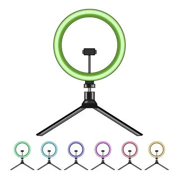 Shiny light ring cartoon vector graphic Stock Illustration