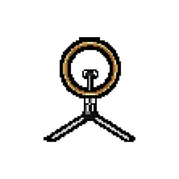 Shiny light ring pixel art vector illustration Stock Illustration