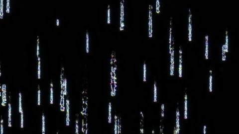 Shiny, Lightly Colorized, Matrix-like Outlines Effect Stock Footage 150004750