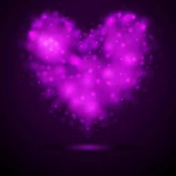 Shiny lights abstract vector heart Shiny lights abstract glowing heart. Ve... Stock Photos