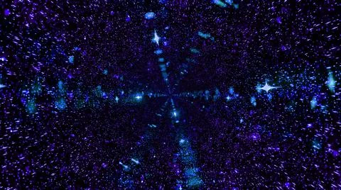 Shiny lights forming abstract pattern in 3D illustration Stock Illustration