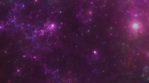 Shiny lights particles flying in purple space Video stock 256992944