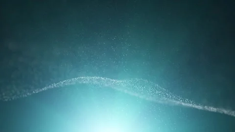 Shiny looping waves particles animation background Video stock 333214670