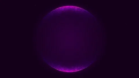 A shiny luminous sphere of small particles, glitter. Stock Footage 275595002
