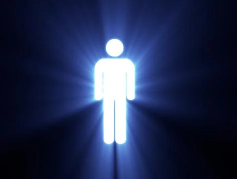 Shiny men icon Stock Illustration