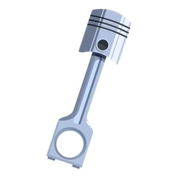 Shiny metal piston engine part converting energy Stock Illustration